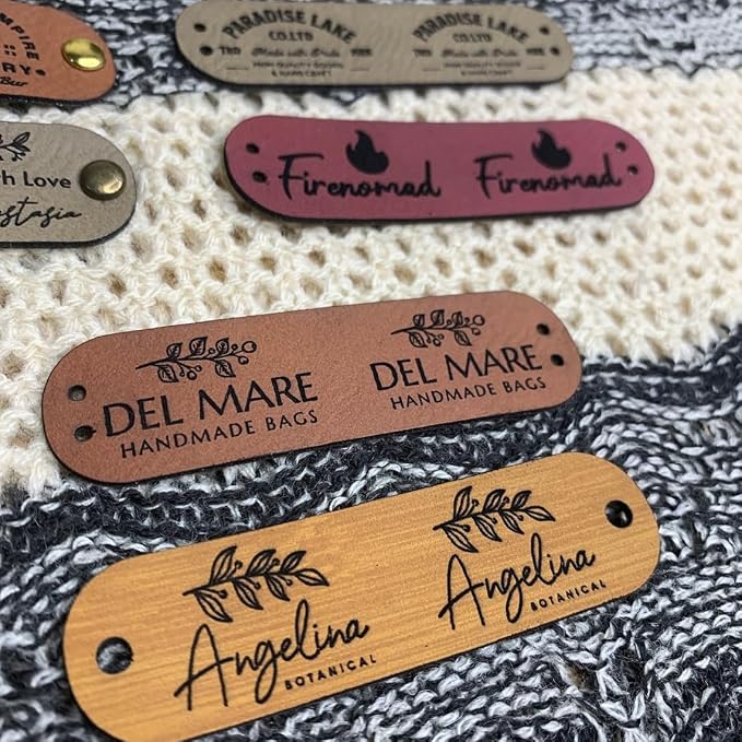 Customized 2.75 x 0.75 inches Faux Leather Product Tags - Image 3