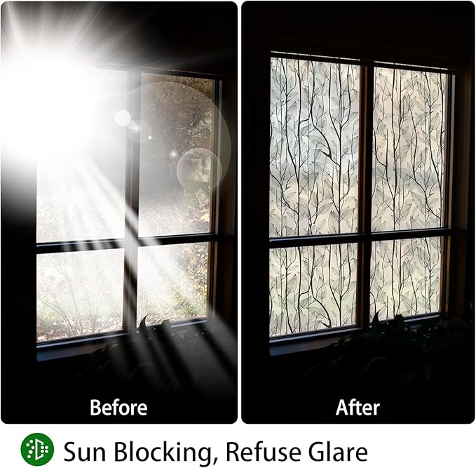 DKTIE Window Film Privacy with Installation Tools, Decorative Stained Glass - Image 3