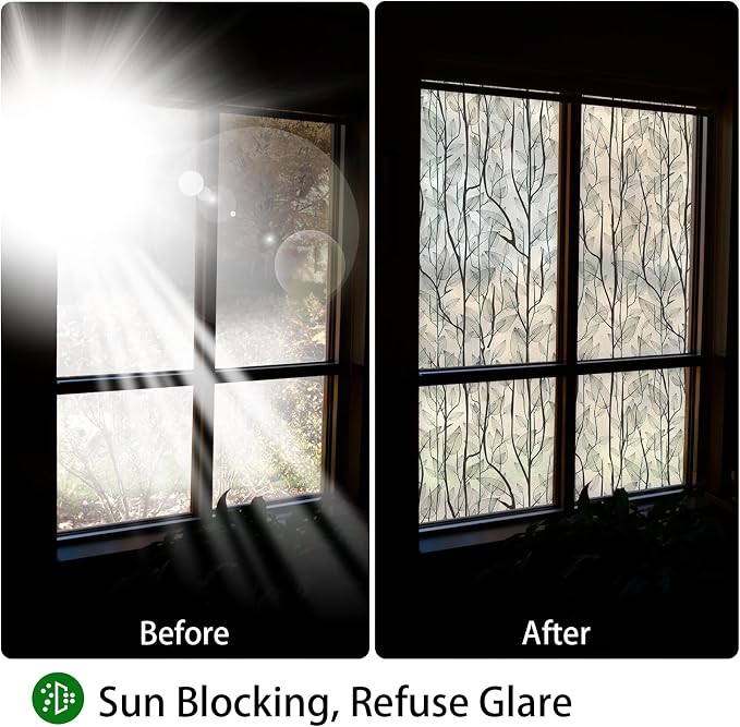 DKTIE Window Film Privacy with Installation Tools, Decorative Stained Glass - Image 3