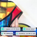Original Hand Drawn Faux Stained Glass Window Film, Double-Sided Static Film - Image 5