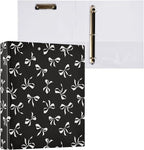 Pink Strawberry Round Ring Binders 1.5 Inch Doodle Pattern Black 3 Ring - Image 8