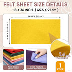 Soft Felt Fabric Sheet 18" x 36", 1.6mm Acrylic Craft Felt, Large Precut Sheet - Image 2