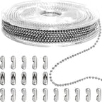 Jishi Steel Ball Chain Bead Dog Tag Chain Beaded Necklace Chains by Jishi