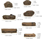 7Pcs Artificial Tree Stumps and Miniature Fake Stone Rocks - Image 2