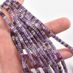 152pcs 4x2mm Natural Amethyst Heishi Disc Rondelle Spacer Stone Semi Precious - Image 3