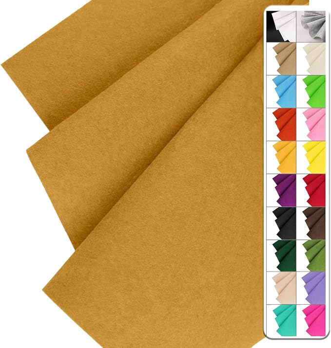 IONTACH 36" X 36" Stiff Felt Fabric 1.2mm Thick | Felt Sheet by IONTACH