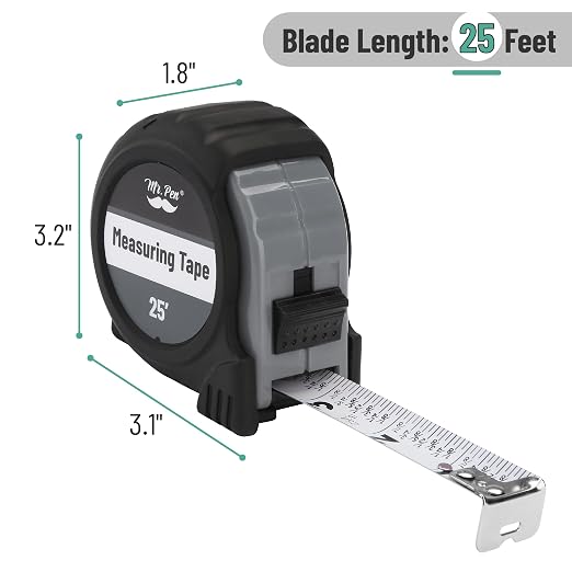 Mr. Pen- Retractable Tape Measure 25 ft, Easy Read | Steel Retractable - Image 2
