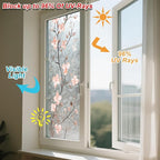 IVN Privacy Window Film Stained Glass Window Cling Pink Blossom Design - Image 4