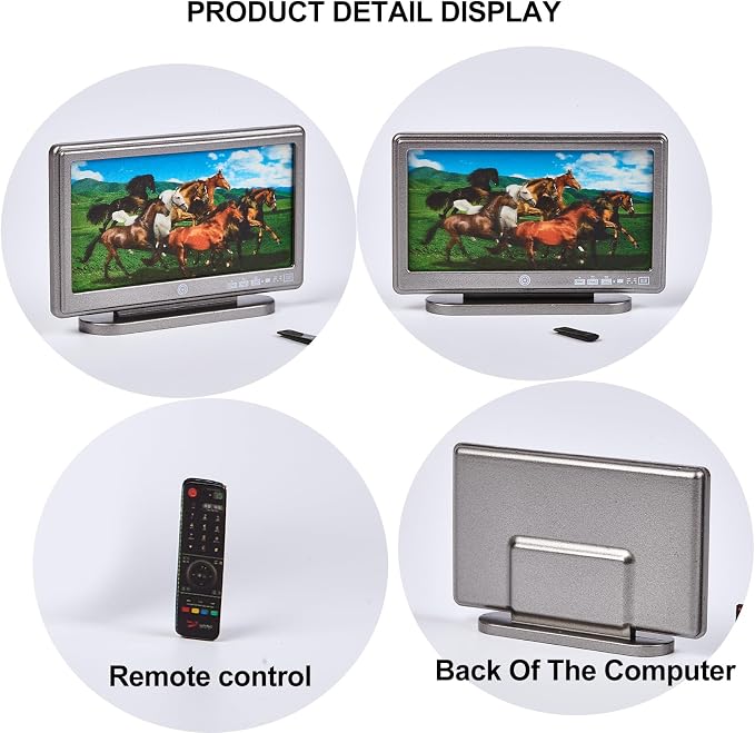1:12 Scale Miniature TV Set, Tiny Television Dollhouse Furniture Accessories - Image 5