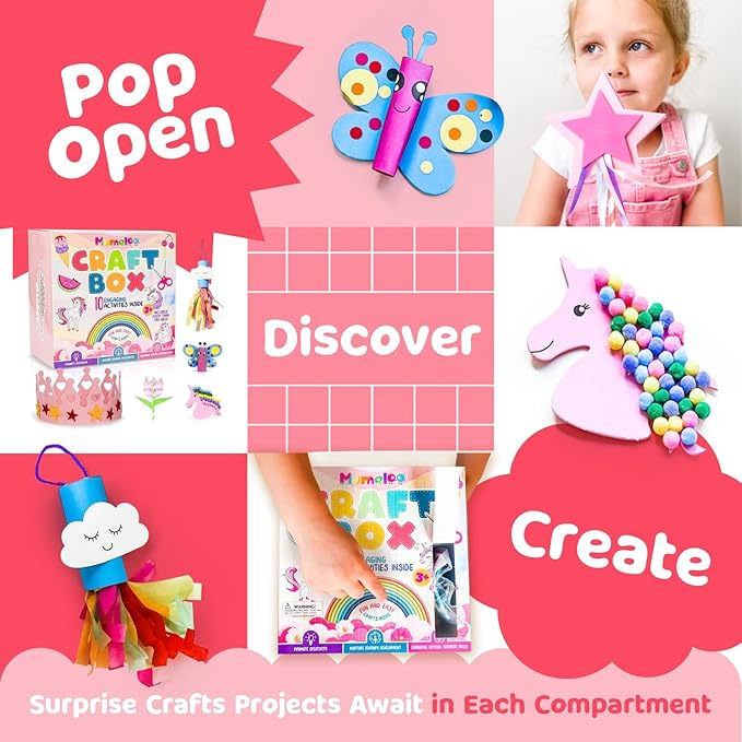Mumaloo Kids Craft Kit – 10 Unicorn & Mermaid Art Projects | No Mess · All - Image 3