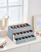Lolalet Sunglasses Storage Box for Women, Eyewear Eye Glass Organizer - Image 5