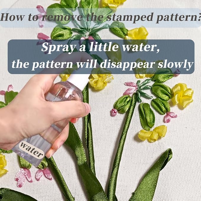 FONNUY Embroidery Kit for Beginners，Plants Flowers Pre-Stamped Pattern Kits for - Image 6