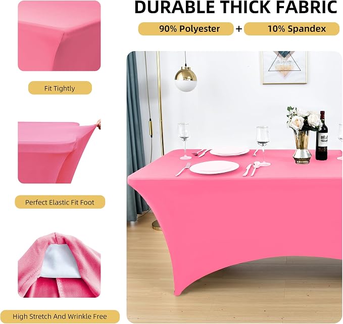 2-Pack 4ft Spandex Table Covers - Image 2