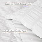 MUXHOMO 7 Pieces King Comforter Set, Seersucker Bed in a Bag King Size - Image 5