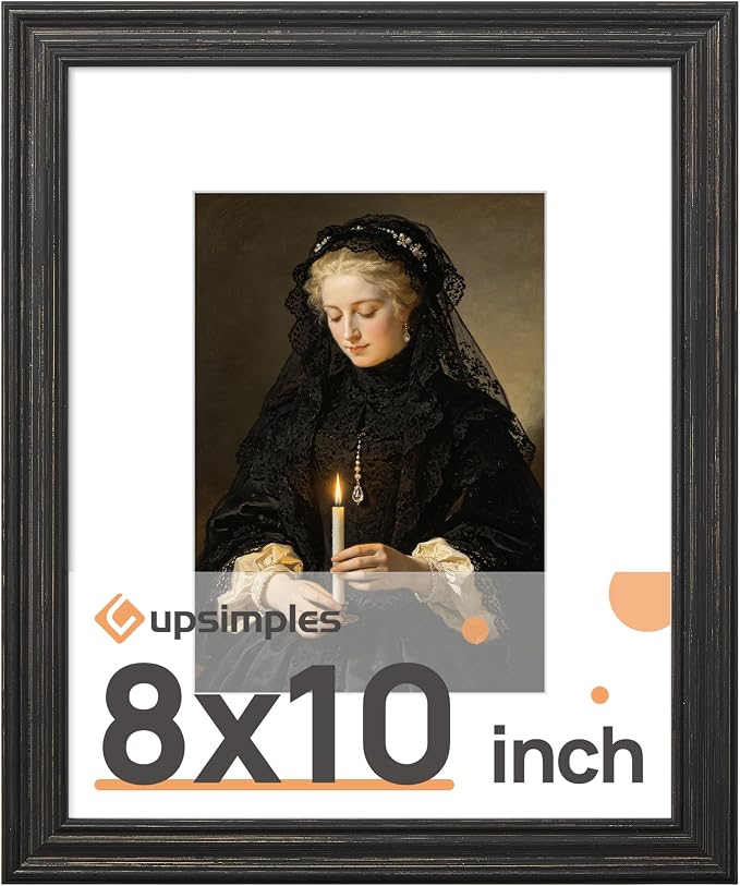 upsimples 8x10 Picture Frame, Vintage Frames Decor, Wall or Tabletop Display by upsimples