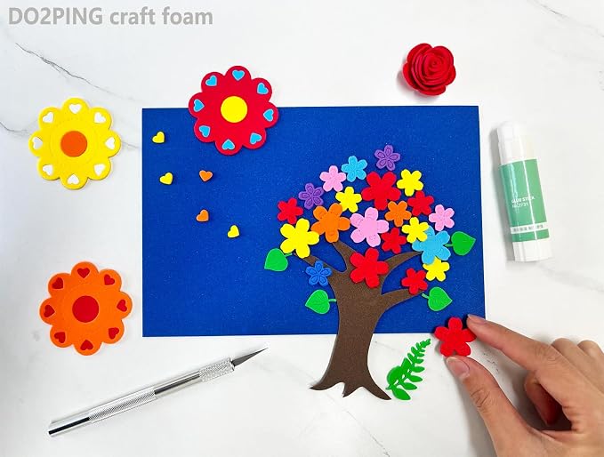 Do²ping White Foam Sheets Crafts, 8.5x5.5 Inch Eva Craft Foam Paper - Image 4