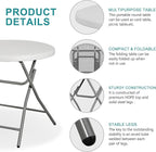 SUPER DEAL 32in Cocktail Table, Indoor Outdoor Portable High Top Table - Image 5