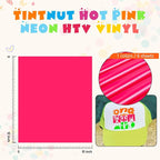 Tintnut Hot Pink Neon Heat Transfer Vinyl, easy cut & weed, stretch washable - Image 2
