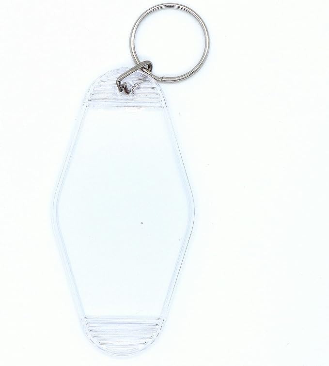 10pcs Blank Hotel Keychains Bulk Vintage Motel Keychain Vinyl HTV printing - Image 2