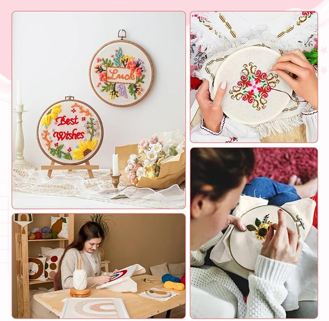 7 PCS Pre-Cut Punch Needle Fabric Tufting Cloth | Assorted Colors Tufting Cloth - Image 7