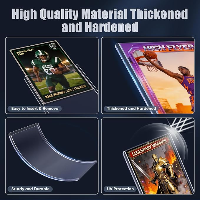 200 Card Sleeves Top Loaders for Cards, Premium Baseball Card Holder for - Image 6