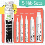 5 Acrylic White Paint Pens - Image 2