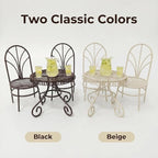 6 PCS Dollhouse Miniature Bistro Table & Chairs Set - Image 8