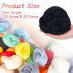 PATIKIL Wool Roving Yarn, 150G/5.3OZ Soft Felting Wool Pure Chunky Roving Yarn - Image 2