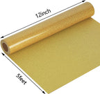 guangyintong Heat Transfer Vinyl Glitter Gold HTV Rolls, Glitter HTV Vinyl - Image 2