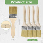 24 Pack 2 Inch Paint Brushes, All-Purpose Chip Brush Set - Image 2
