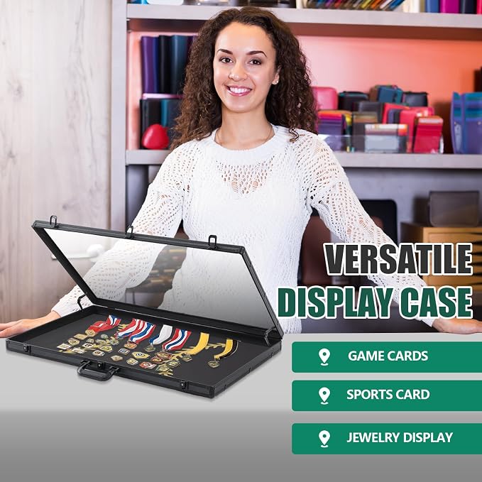 Trade Show Display Case Table Top Portable Aluminum Sports Card Display Case - Image 6