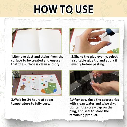 Craft Glue Bottle with Fine Tip, Craft Glue Quick Dry Clear - Image 6