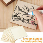100 Pieces 4x4 Inch Wood Squares Unfinished Basswood Plywood Wooden Sheets 1/8 - Image 4