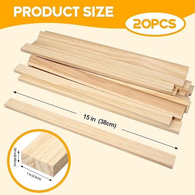 Wood Strips Slats Square Wooden Dowels - Image 3