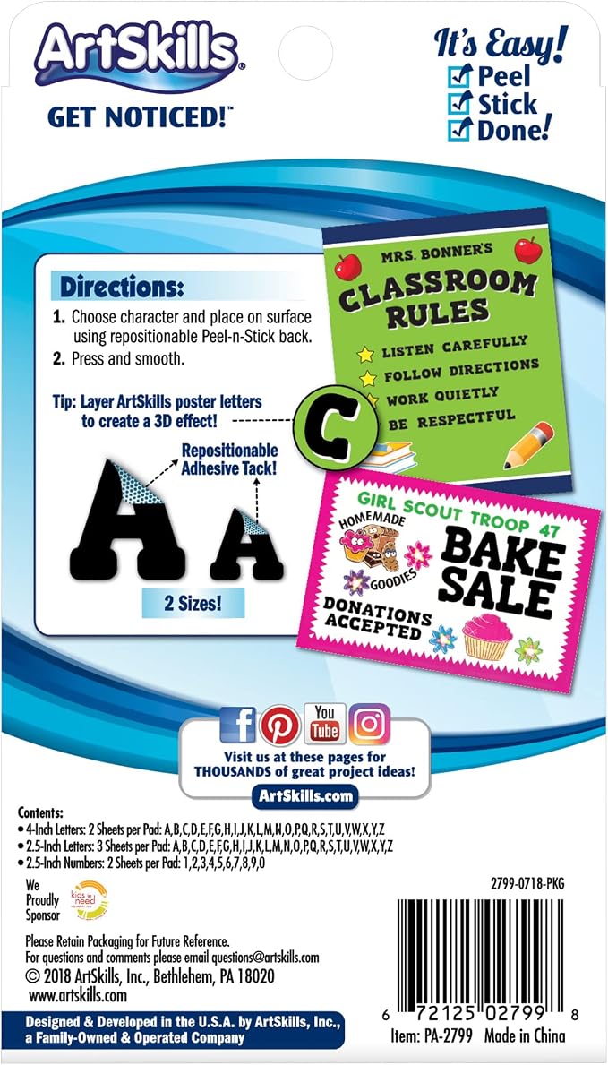 ArtSkills Paper Poster Letters and Numbers - Image 2