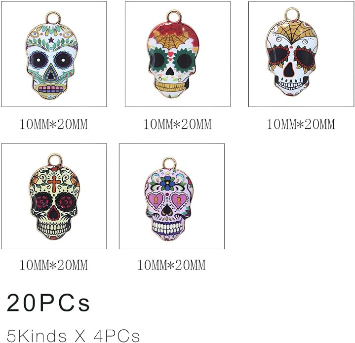 Bulk Gold Enamel Charms for Jewelry Making, Colorful Metal Charms Pendant for - Image 4