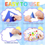 CCINEE 1218 Pcs Foam Stickers 7 Colors Self Adhesive Foam Shapes Sticker - Image 4