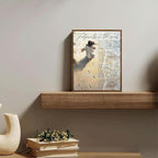 VXGMYPGZ Framed Footprints in the Sand Canvas Wall Art, Inspirational Christian - Image 4
