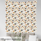 Farm Chickens Fabric by The Yard, Cartoon Country Hen Rooster Flannel Polyester - Image 4