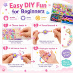 828Pcs DIY Beaded Keychain Making Kit, Bag Charm Making Kit | A-Z Alphabet Beads - Image 5