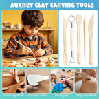 Aukney 100ML Air Dry Clay Varnish and 29pcs Tool Kit, High Gloss Air Dry Clay - Image 4