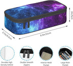 Blue Galaxy Star Purple Space Pencil Case Organizer Big Capacity Pencil Pouch - Image 5