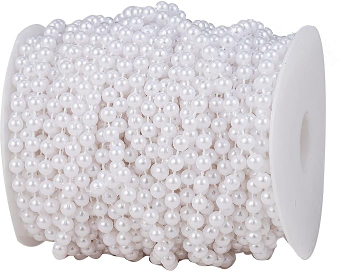 6mm Crafts Faux Pearl Beads Garland Pearl Bead Roll Strand of Pearls to by YoungJewl