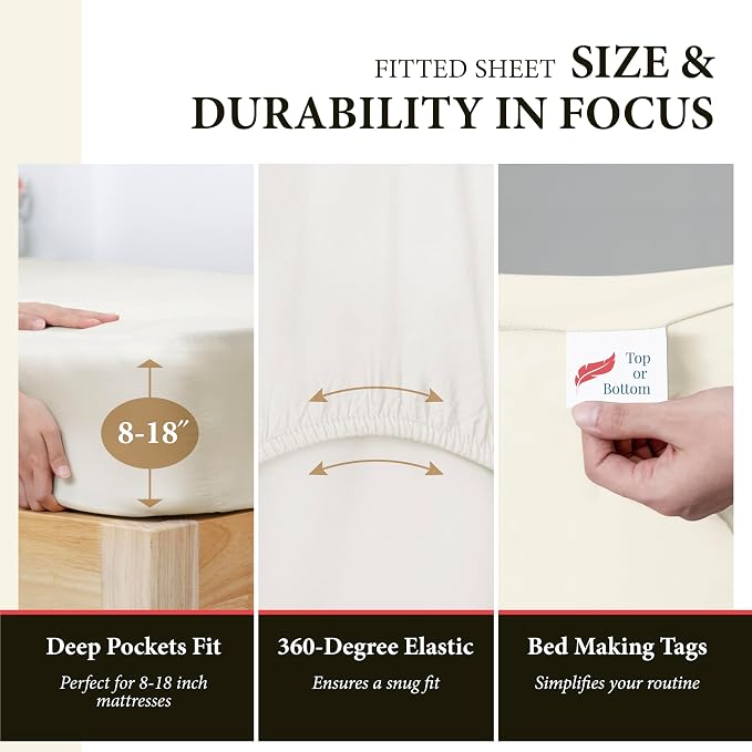 100% Egyptian Cotton King Size Sheet Set - Image 4