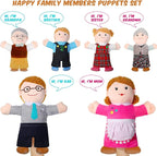 Civaner 6 Pieces Hand Puppet Set 11.8 Inch Family Members Puppets Theater Mother - Image 3
