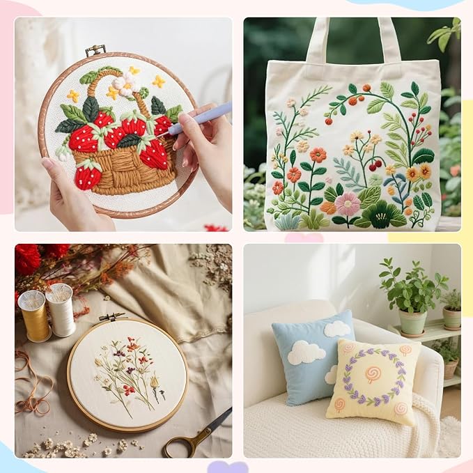 7 PCS Pre-Cut Punch Needle Fabric Tufting Cloth | Assorted Colors Tufting Cloth - Image 6