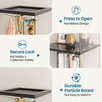 Dystler 6-Tier Glass Display Cabinet, RGB LED Lights & Lock | 66.9" Display Case - Image 6