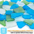 Keedolla Tumbled Sea Glass for Crafts - 10 OZ Flat Frosted Seaglass Pieces - Image 3