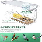 SUNALLY Window Bird Feeder for Outdoors, Outside Hummingbird, Finch Bird - Image 3