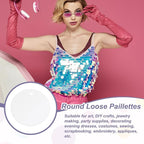 MECCANIXITY 700 Pcs Flat Round Sequins 15mm/0.6 Inch Loose Paillettes Craft - Image 4